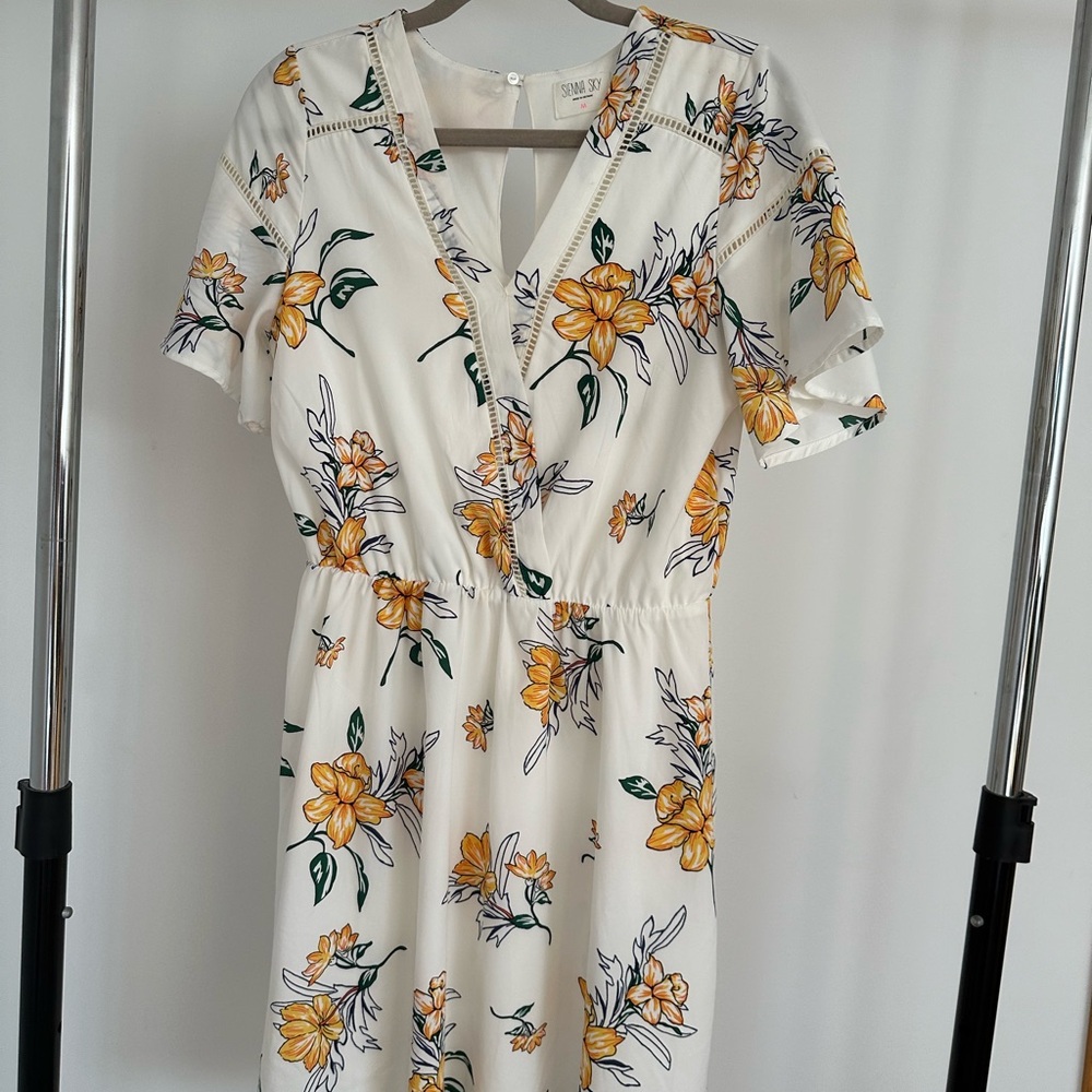 Floral White Dress